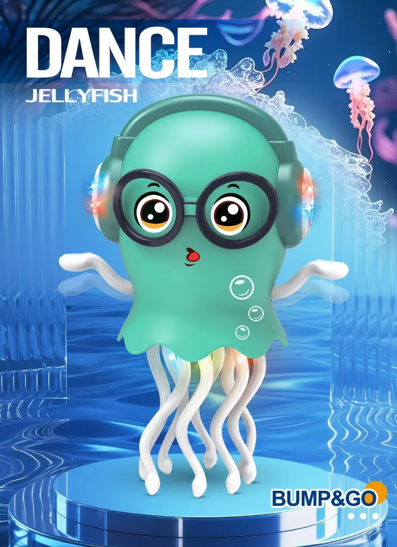 Elektrisches Tanz-Oktopus-Spielzeug für Kinder, automatische Erkennung, Vermeidung von Hindernissen, Krabbeln, elektronischer magischer Tanz, Quallen, Weihnachtsgeschenke – Detail 1