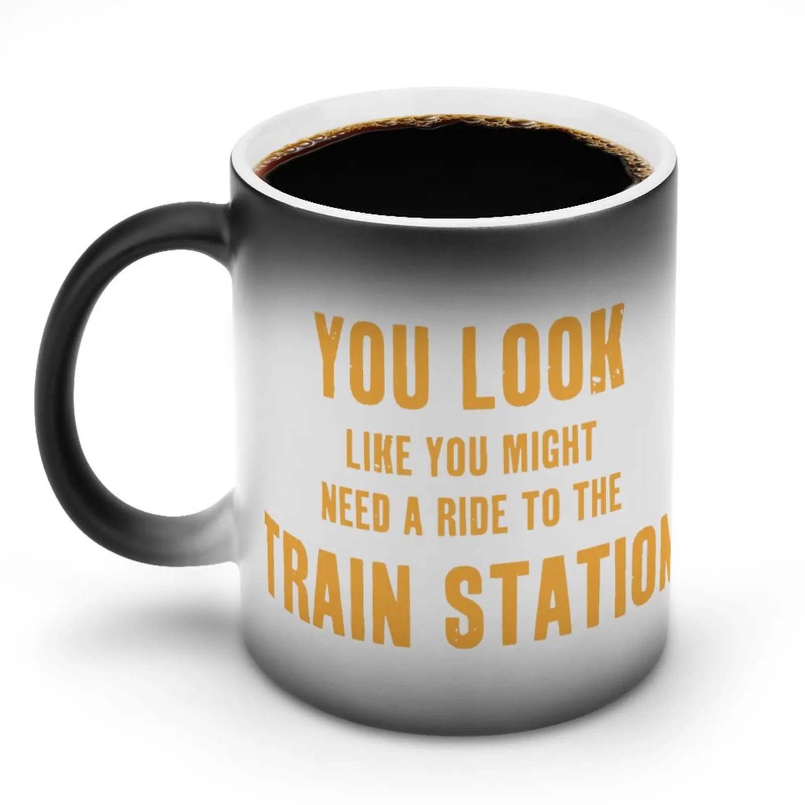 

Train Station Yellowstone Mug Tv Series Letter That Changes Color Creative Mug Classic Porcelain Office Cups
