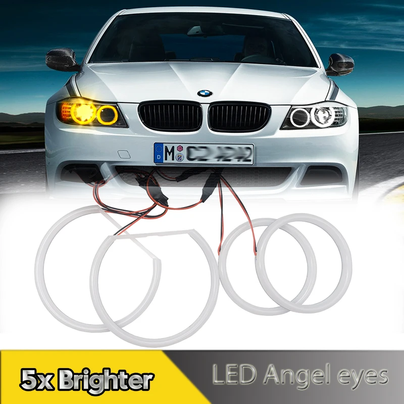 

4Pcs LED Angel eyes Kit Halo Rings Cotton Light For BMW E90 E91 E92 E93 E81 E82 E87 E88 DRL Daytime Running Lamps Car Accessorie