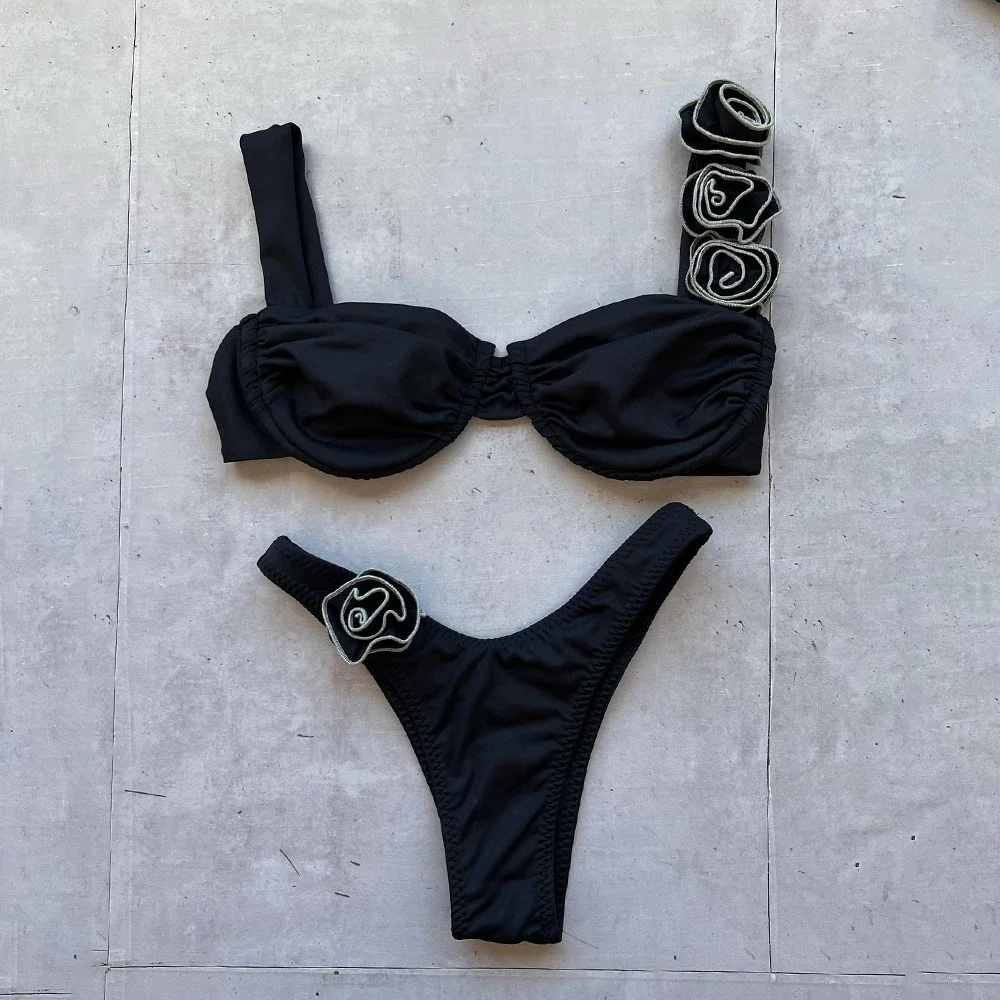 

Lace Up Bikini Micro Bikinis Set 2023 New Womens Swimsuit Sexy Female Swimwear Floral Bathing Suit Thong Biquini Swimming Suits