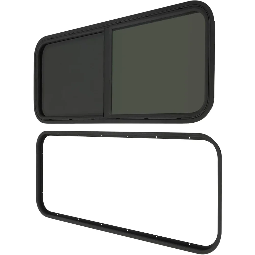 استبدال RV Camper Teardrop باب زجاجي منزلق أفقي/عمودي، 42 عرض × 22 ساعة