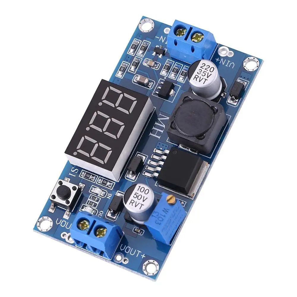 Adjustable Dc Step Down Converter Blue Led Voltmeter Lm2596 Dc Voltage Regulator Boost Step-up Module Buck Adapter Led Display