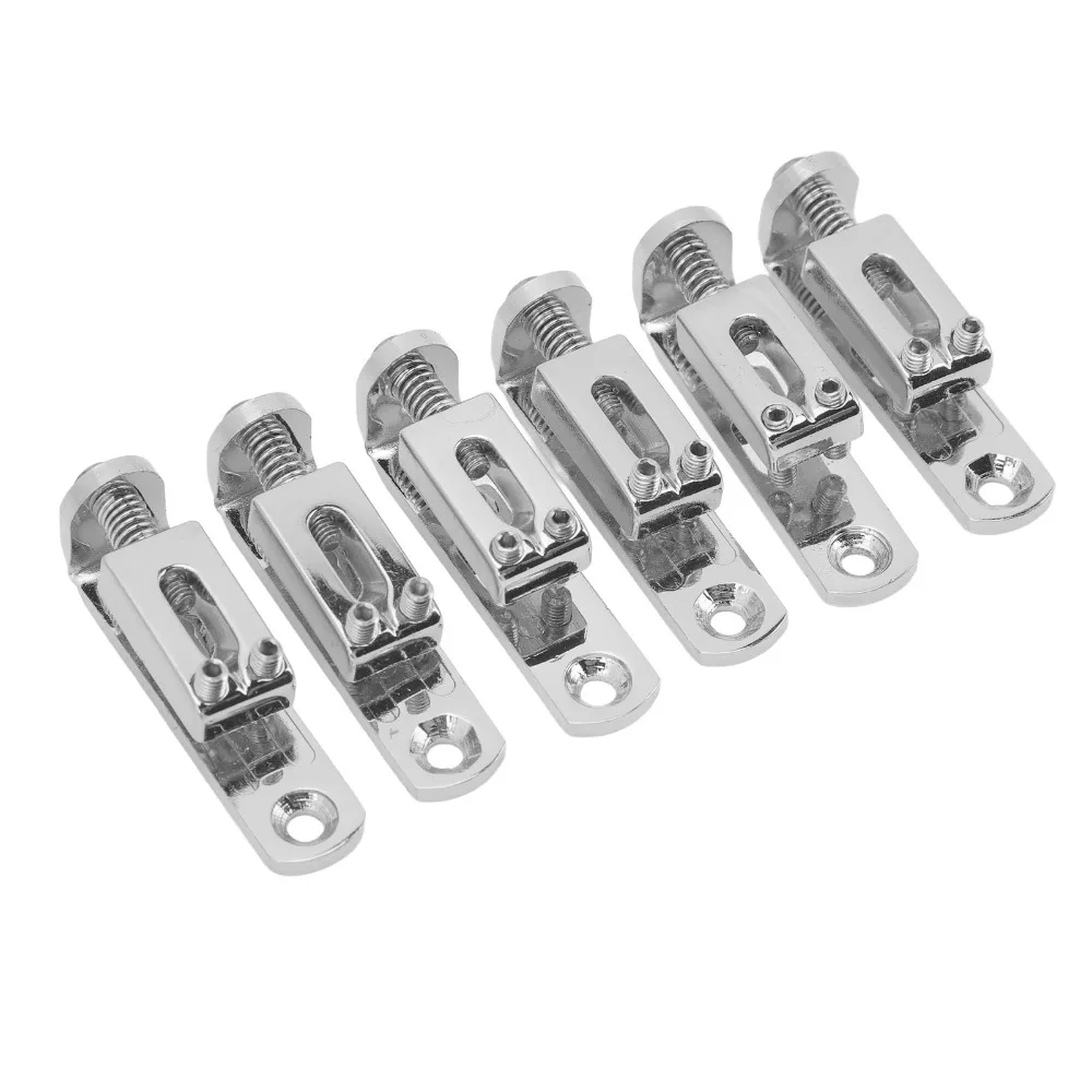 6PCS Zinc Alloy Guitar Bridge Saddle Split Type Silver Color/Golden Color Electric Guitar Bridge Headless Guitar Bridge