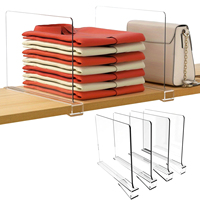 Closet Wardrobe Shelf Dividers Space-saving Shelf Divider Separator for Wardrobe Closet Cabinets wzpi