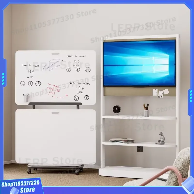 Mobile Whiteboard Stand with Lockable Wheels Steel Frame Dry Erase Easel for Office Meeting Room School Teaching Presentation