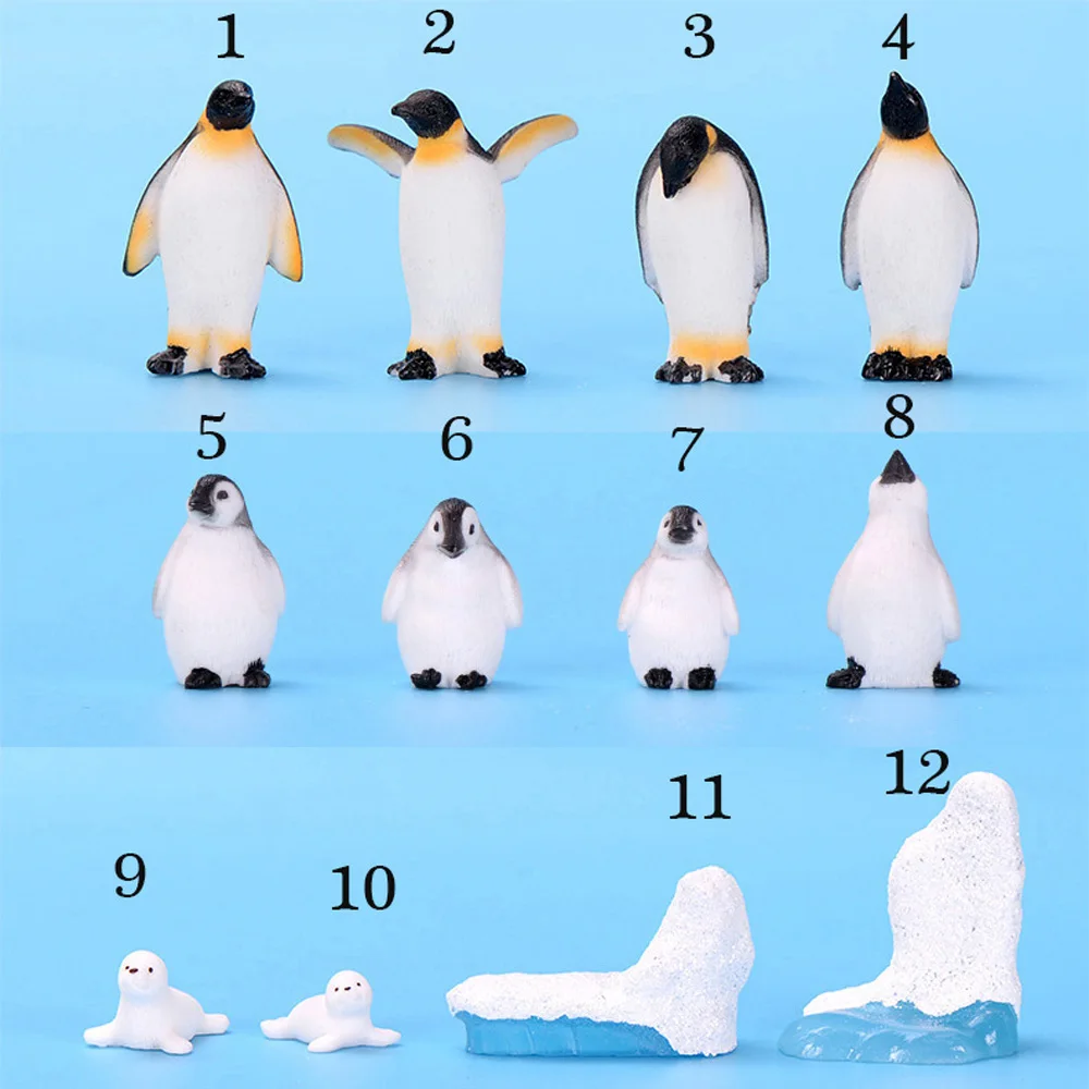 Adorabile resina inverno serie oceano figurina pinguino Micro paesaggio Iceberg sigillo modello fai da te divertente fata giardino ornamento