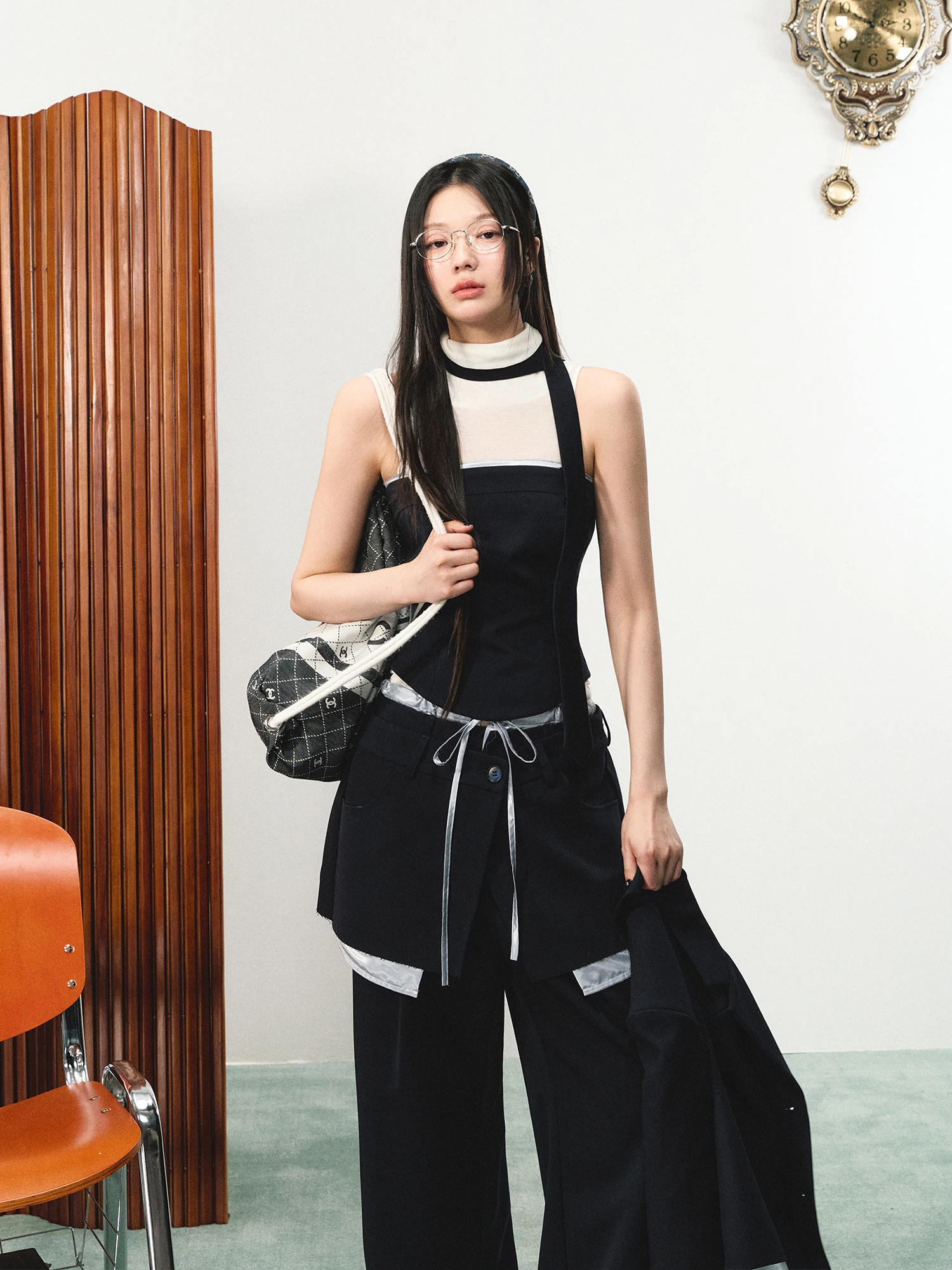 Setelan Kasual Ele - Atasan Tank Top & Celana Wanita Musim Gugur 2024 Pakaian Luar Modis oleh La Lune Du Ciel