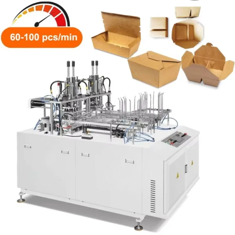 Automatic Disposable Noodle Salad Lunch Box Dual Station Thermoforming Manufacturing Machine Customized