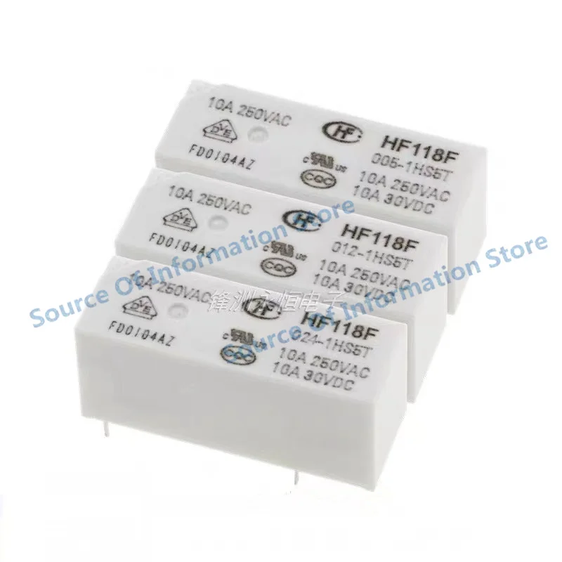 10PCS HF118F/JQX-118F 005 012 024 048-1ZS1T 1HS5T Relay 4Pin/5Pin 100% New original