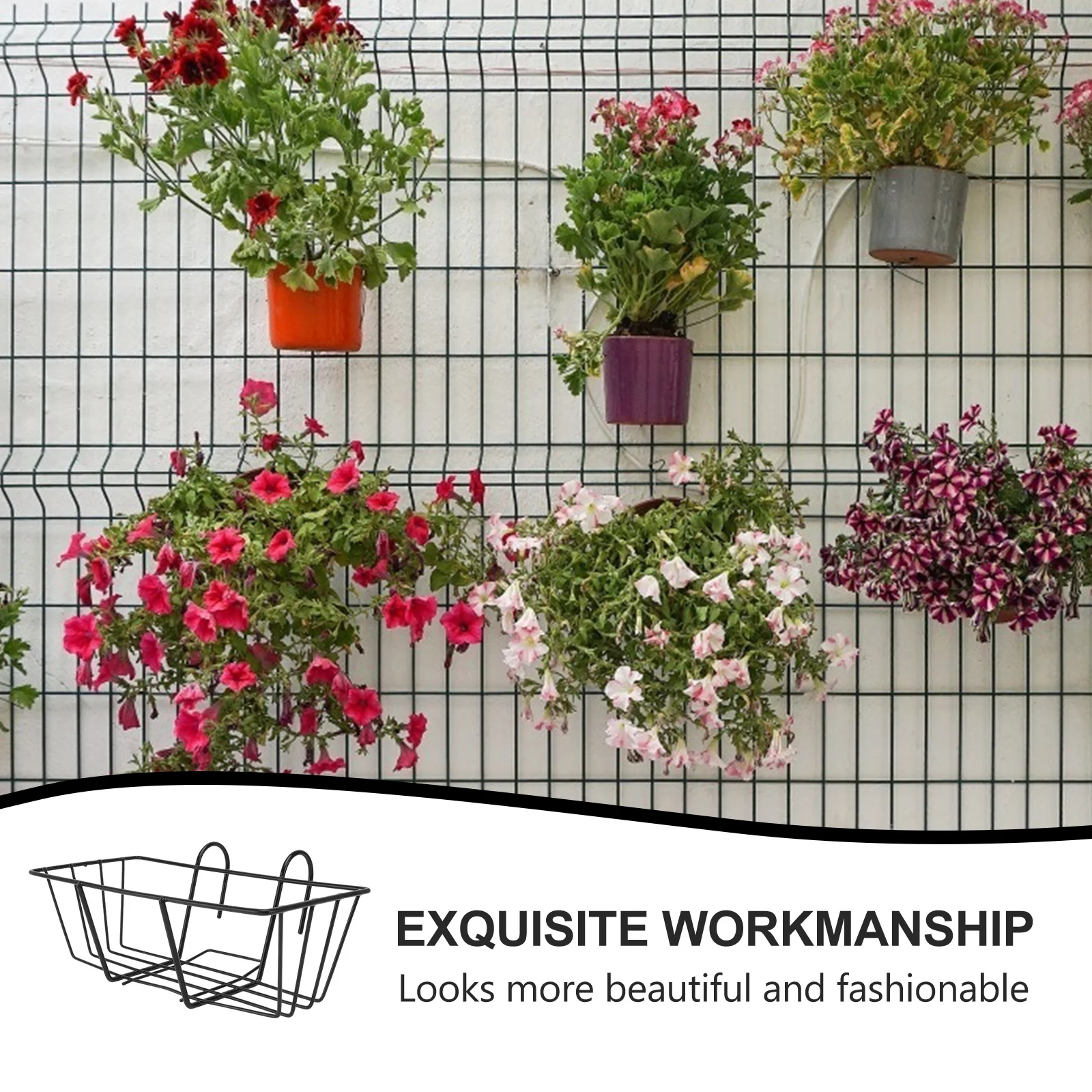 

1 шт., нержавеющая железная подвесная стойка для растений, держатель для цветочного горшка, перила, подставка для цветов, декоративная полка для хранения бонсай