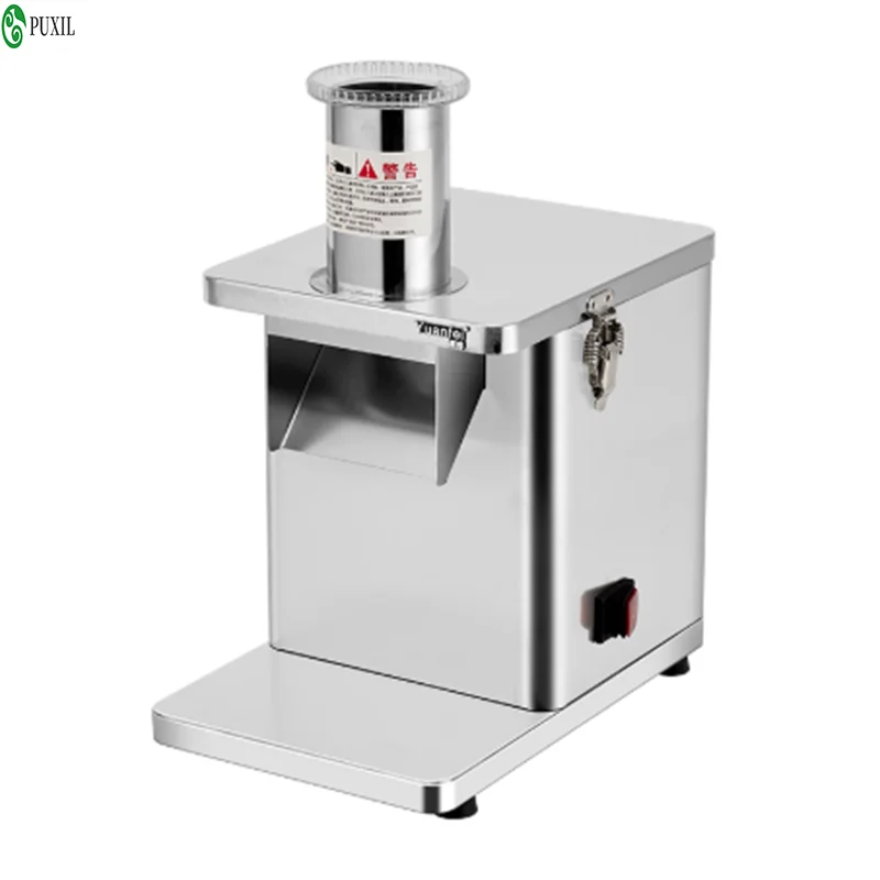 قطاعة خضراوات كهربائية تجارية، قطاعة فواكه، قطع الطماطم أو محضر طعام من الفولاذ المقاوم للصدأ مع 5 شفرات