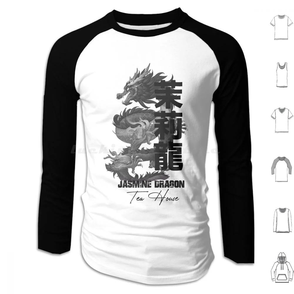 Jasmine Dragon Tea House Hoodies Long Sleeve Dragon Jasmine Jasmine Dragon Vintage Vintage Vintage Vintage Art Graphic