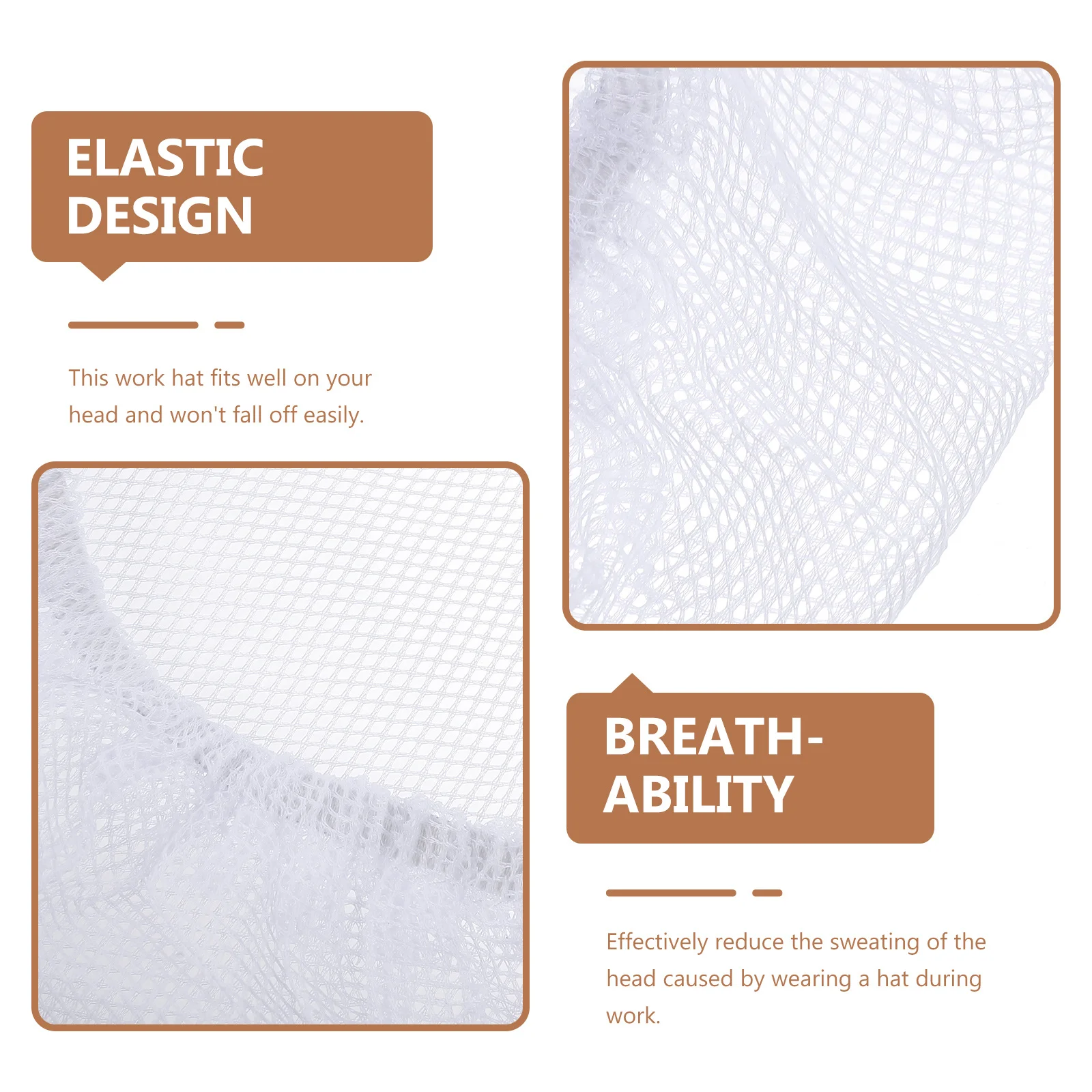 6 szt. Antystatyczna siatkowa czapka kucharska, oddychająca, regulowana, do pracy w kuchni, gotowania, obsługi gastronomicznej, elastyczne czapki na włosy