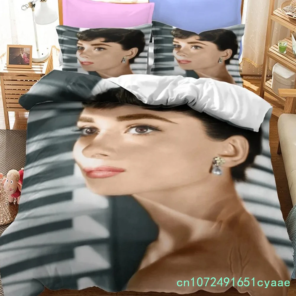 Audrey Hepburn Goddess Of Elegance Bedding Set Bedroom Soft Modern Bedspreads Comefortable Duvet Cover Quilt Cover Pillowcase