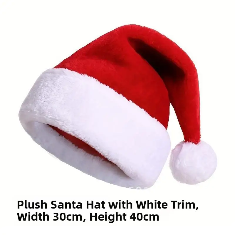 

Party Supplies Christmas Decorations Thickened Color Christmas Hat Adult Dress Short Plush Hat
