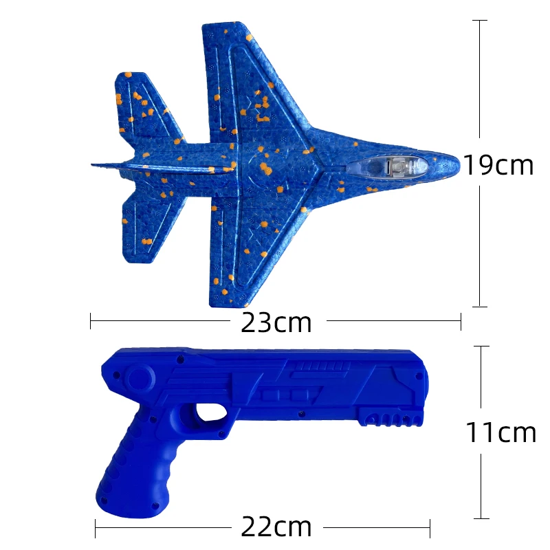 Foam Plane Glider Fighter Ejection Aircraft Launcher Catapult Children Outdoor Game Shooting Fly Toy for Children Birthday Gifts