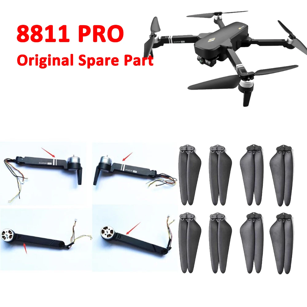 8811PRO 8811 PRO GPS Drone Repair Spare Part Motor Arm Front Rear Arm Propeller Blade Wing Rotor Part Accessory