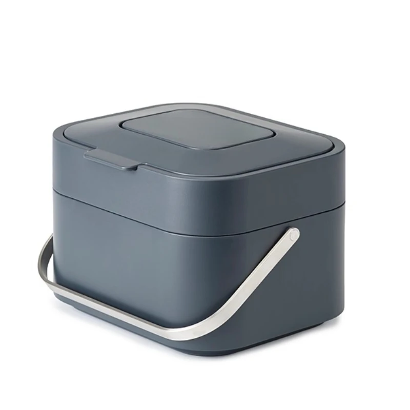 Desktop kitchen food waste countertop classification, deodorizing small trash can with lid