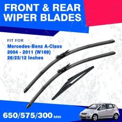 For Mercedes Benz A Class W169 2004 - 2011 Front Rear Wiper Blades Set Windshield Rubber Windscreen Accessories A180 A250 A200