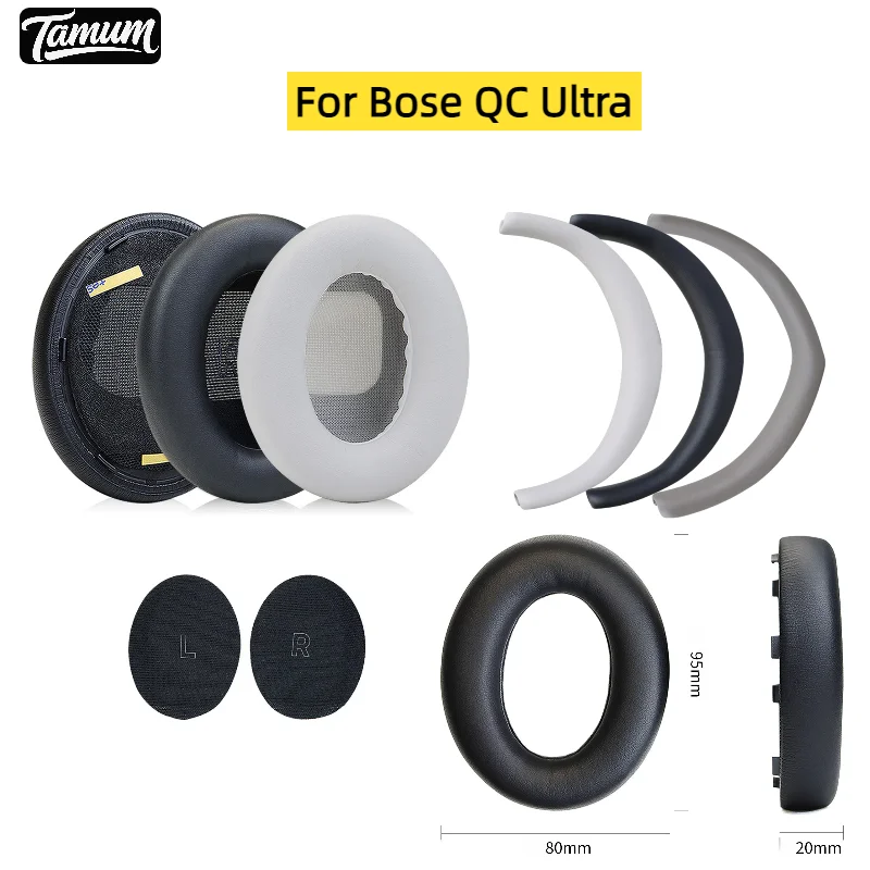 

Ear pads Replacement Ear Cushions Pad Covers Top Headband ForBose QC Ultra Headphone Headset Earpads