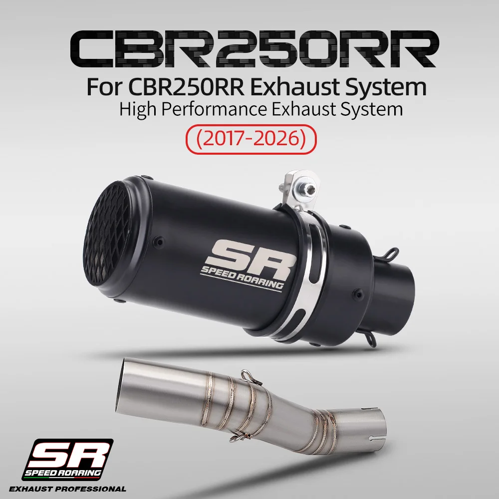 

Moto Escape Slip On Muffler Mid Pipe For CBR250 CBR250R 2017-2025