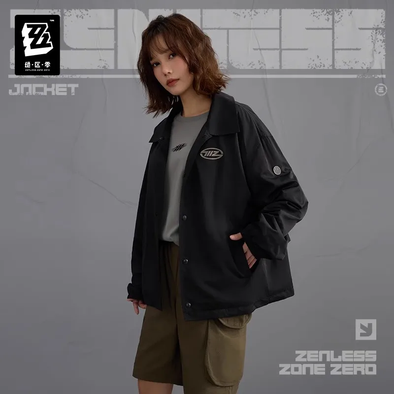 공식 miHoYo Zenless Zone Zero Three Z STUDIO 2025SS 시리즈 얇은 코치 자켓 정품 애니메이션 게임 주변 의류
