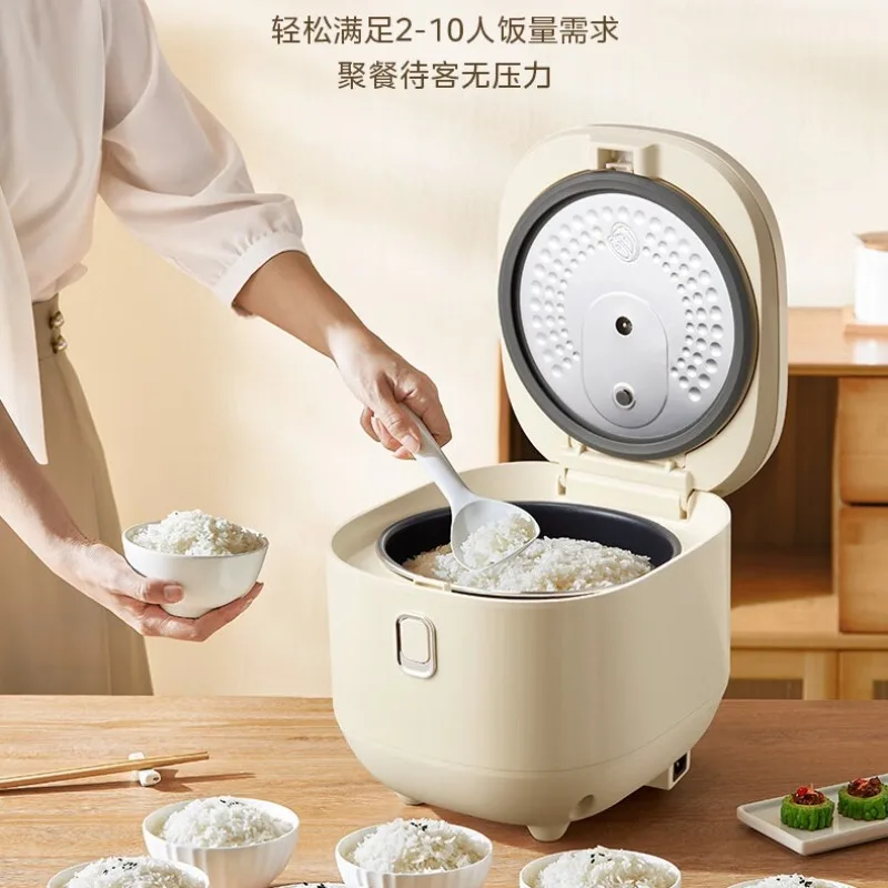 Midea 5L Silver Diamond Rice Cooker with Top Touchscreen, Home Use, Micro-Pressure Smart Rice Cooker for Porridge Cooking
