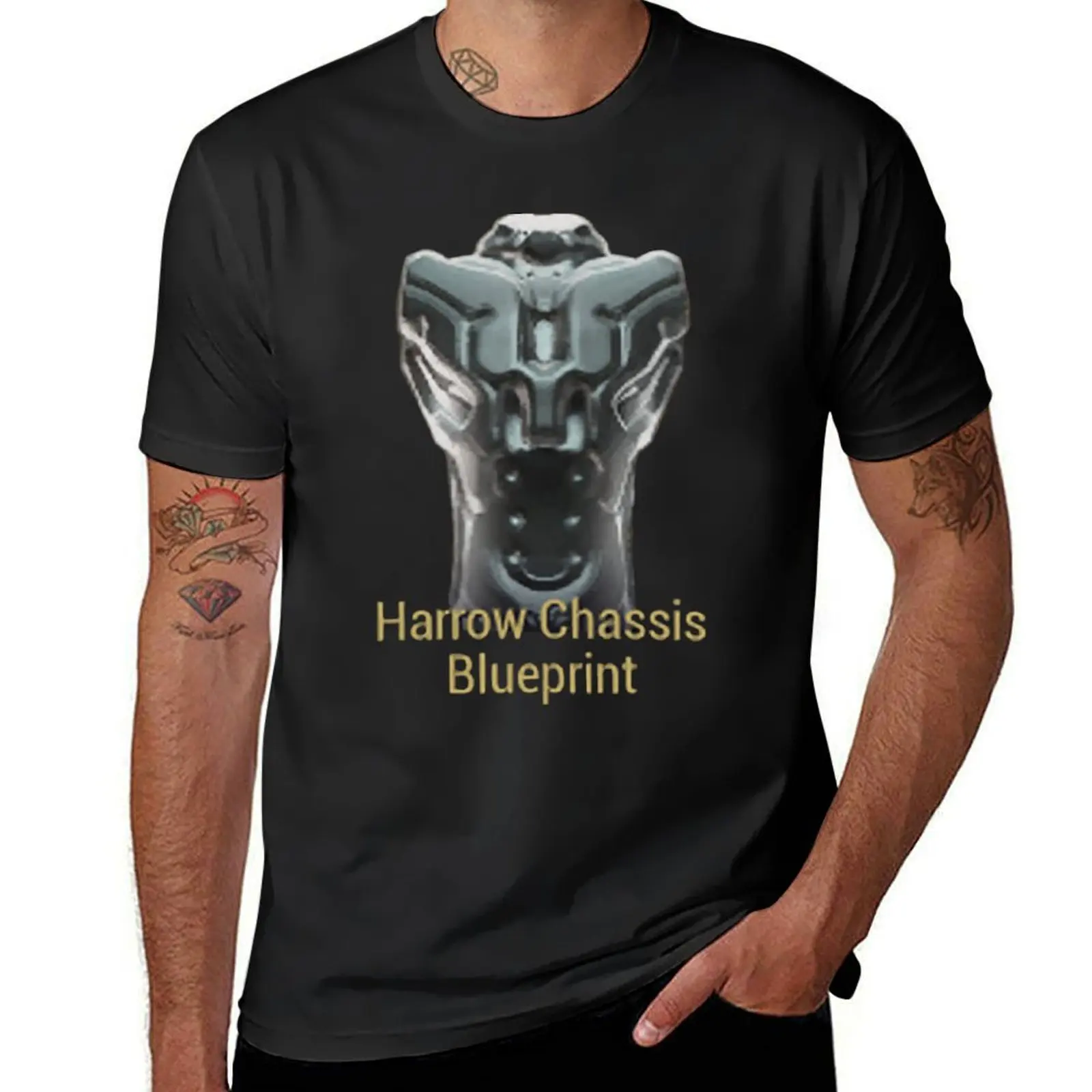 Harrow Chassis Blueprint Warframe Tennocon Meme T-Shirt custom shirt graphic t shirt vintage Anime t-shirt mens tall t shirts