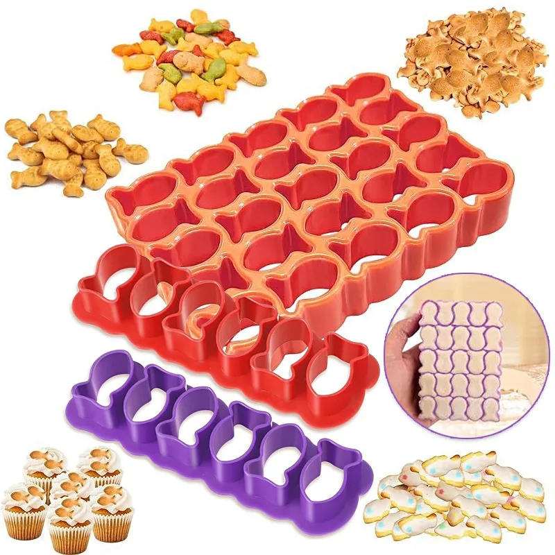 Mini Baking Fondant Gold Fish Cutter Molds Gold Fish Cracker Cutter Reusable Fish-Shaped Maker Treats Baking Mold for Biscuits