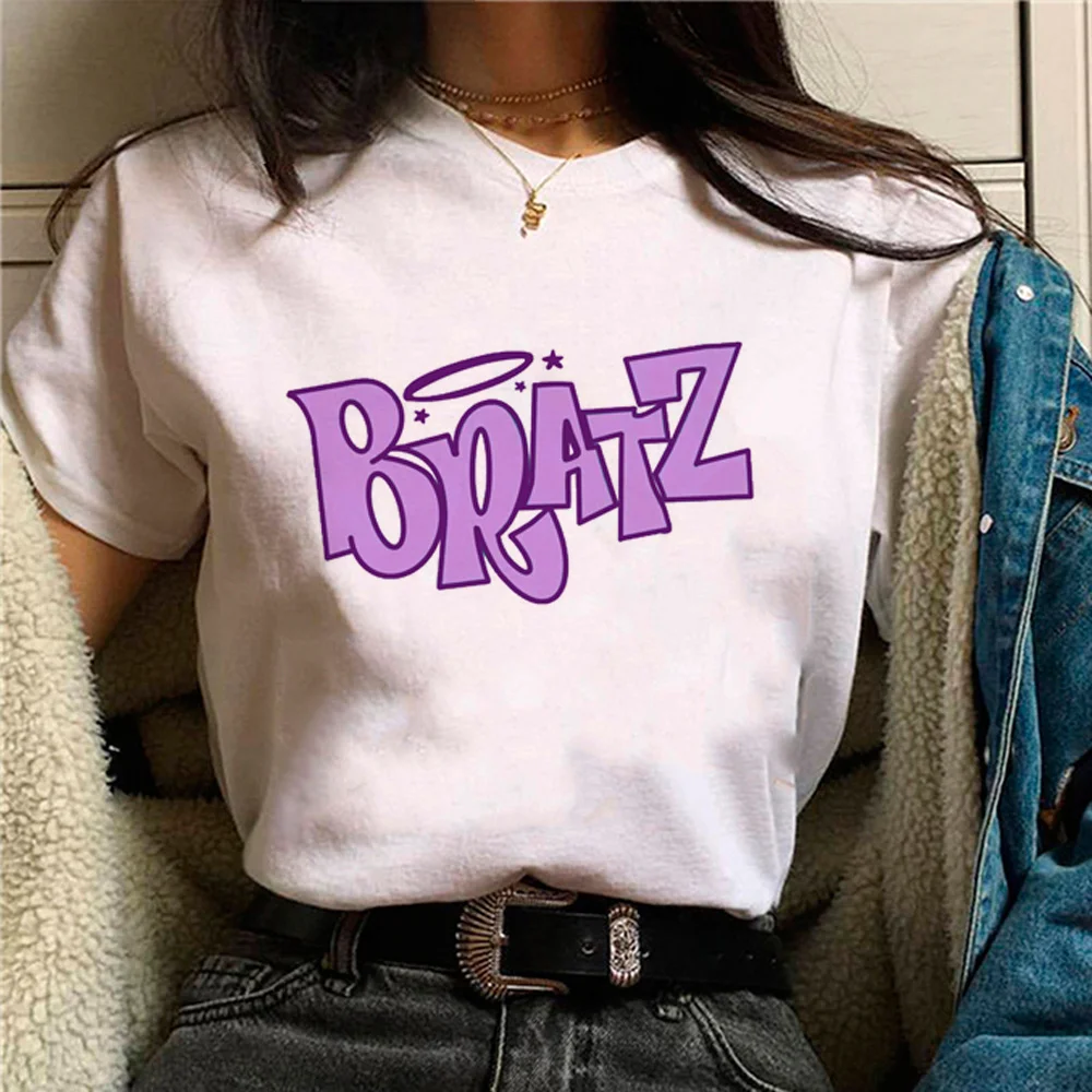 Bratz t shirt women funny Japanese designer top female funny streetwear clothes
