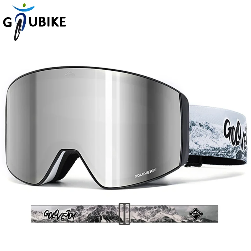 

GTUBIKE Ski Glasses Double Layers Anti-fog Snow Snowboard Eyewear Men Women Outdoor Sports Snowmobile Magnetic Suction Goggles