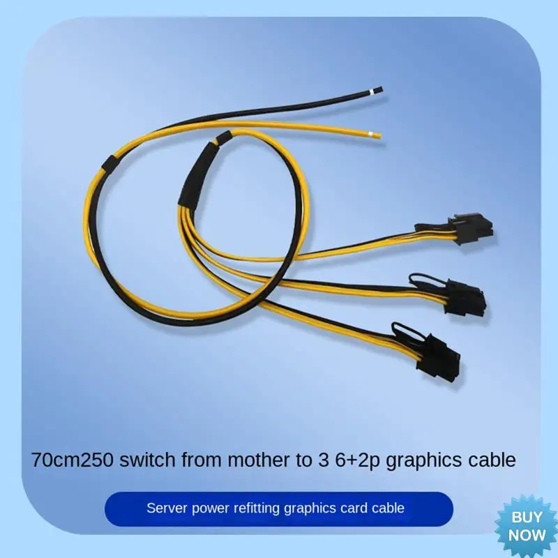 

A47Z 10Pcs/Set 8P(6+2P) Adapter Cable 8Pin Graphics Card Splitter Wire 12AWG+18AWG Power Cord