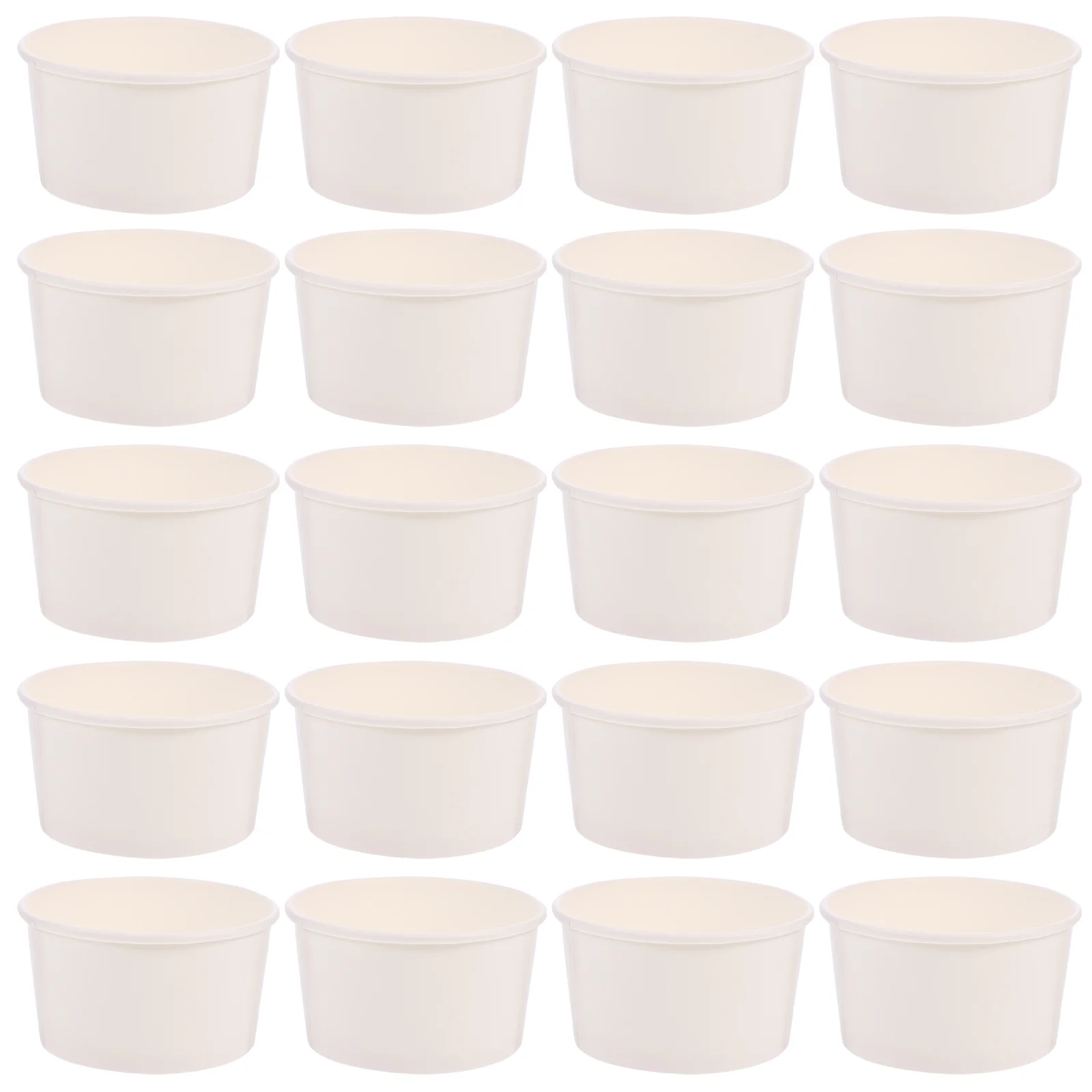 

100 Pcs Ice Cream Cups Dessert Jelly Paper Plates Soup Bowl Snack Container Containers