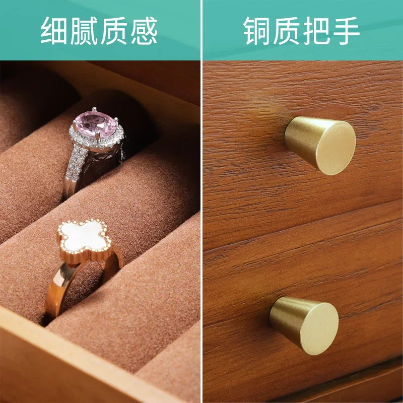 New Chinese retro double-layer jewelry storage box ring earrings watch bracelets necklace jewelry box