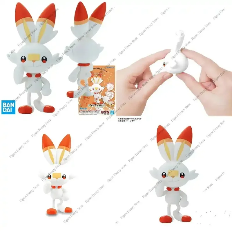 

Special Offer for Bandai Original Genuine Pokemon Plamo Pocket Monsters Quick 05 Scorbunny Assembly Model Collection Action