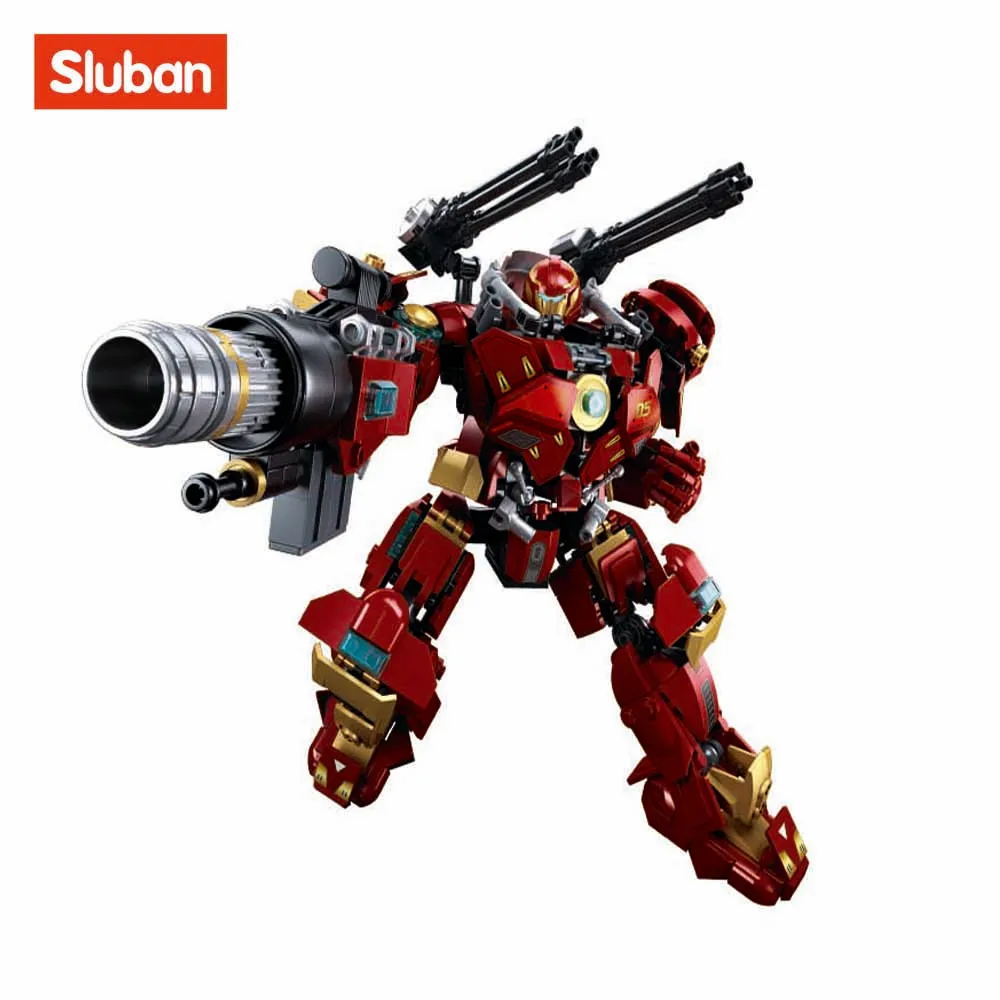 Sluban Building Block Toys Robot Alpha B1181 Warrior Hulk 588PCS Bricks Original Mechanical Armor Compatbile With Leading Brands