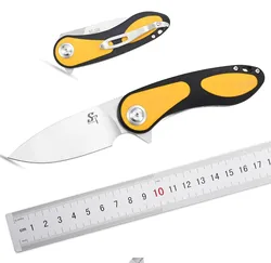 Sitivien ST139 Folding Knife 14C28N Steel Blade G10 / Micarta Handle EDC Tool Knifes for Outdoor Camping Hiking Work Collection