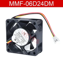 New MMF-06D24DM DC24V 0.06A 60*60*25mm 3-Pin Inverter Fan