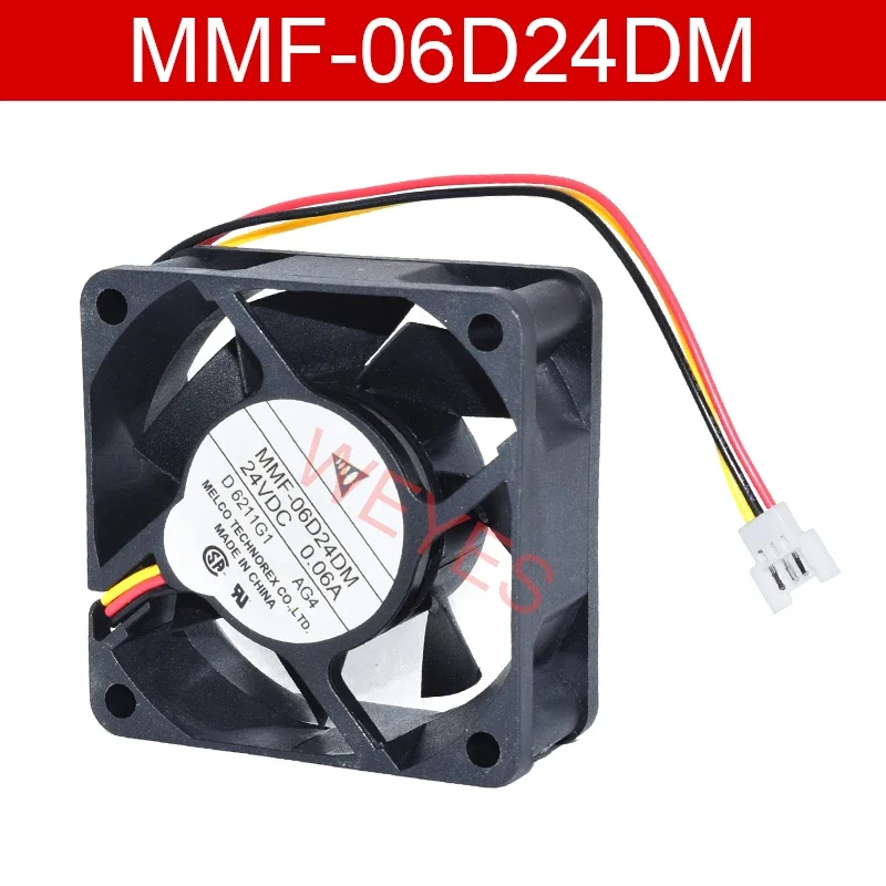 New MMF-06D24DM DC24V 0.06A 60*60*25mm 3-Pin Inverter Fan