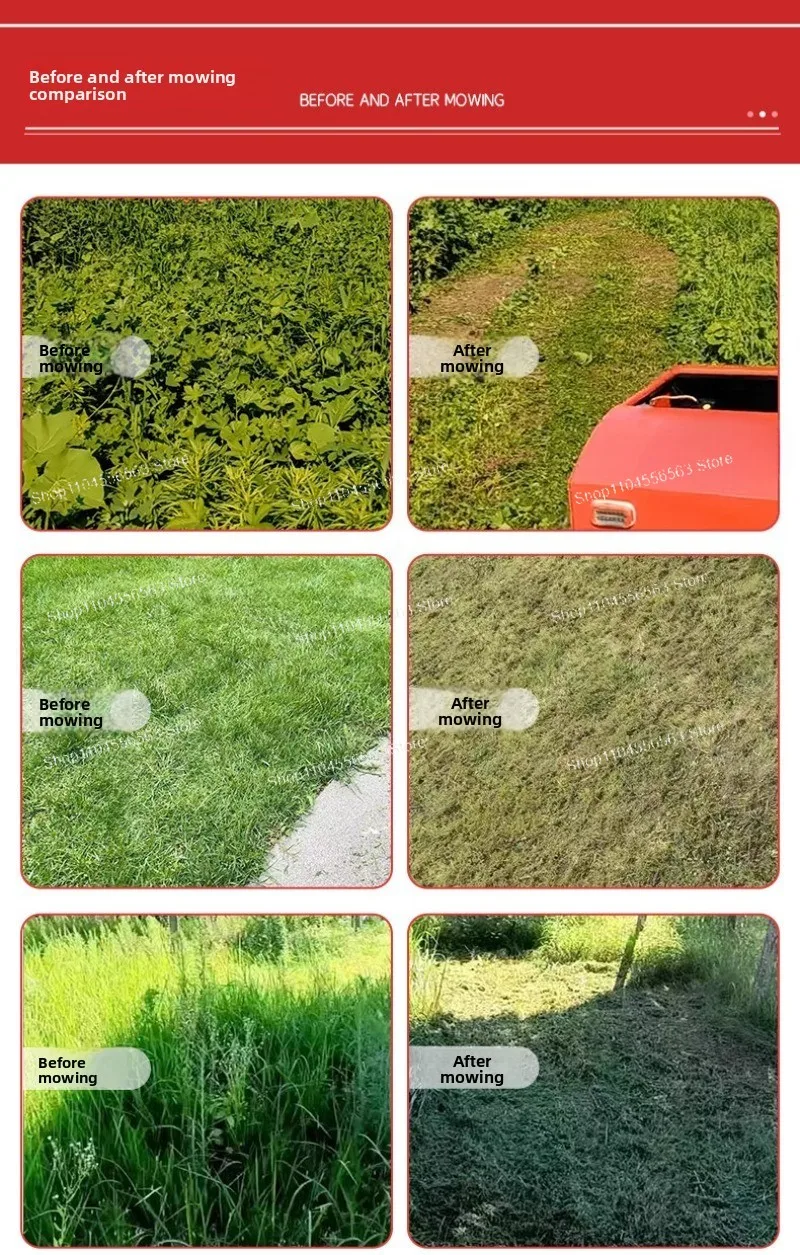 Crawler Remote Control  Lawn Mower, All Terrain Grass Cutting Machine for Agricultural Weeding
