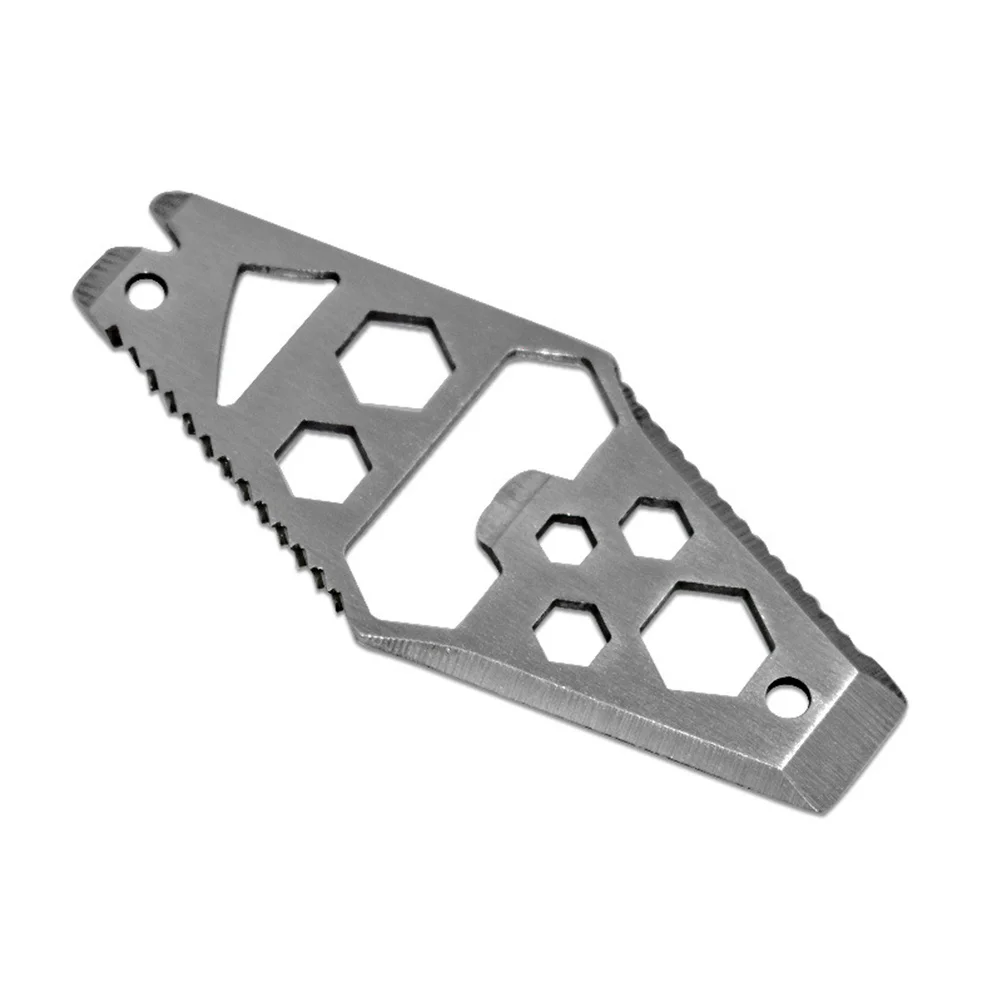 2pcs Portable Tool Card Compact Multifunction Screwdriver Wrench Snowflake Shape Outdoor Repair Kit For Bike Keychain Camping