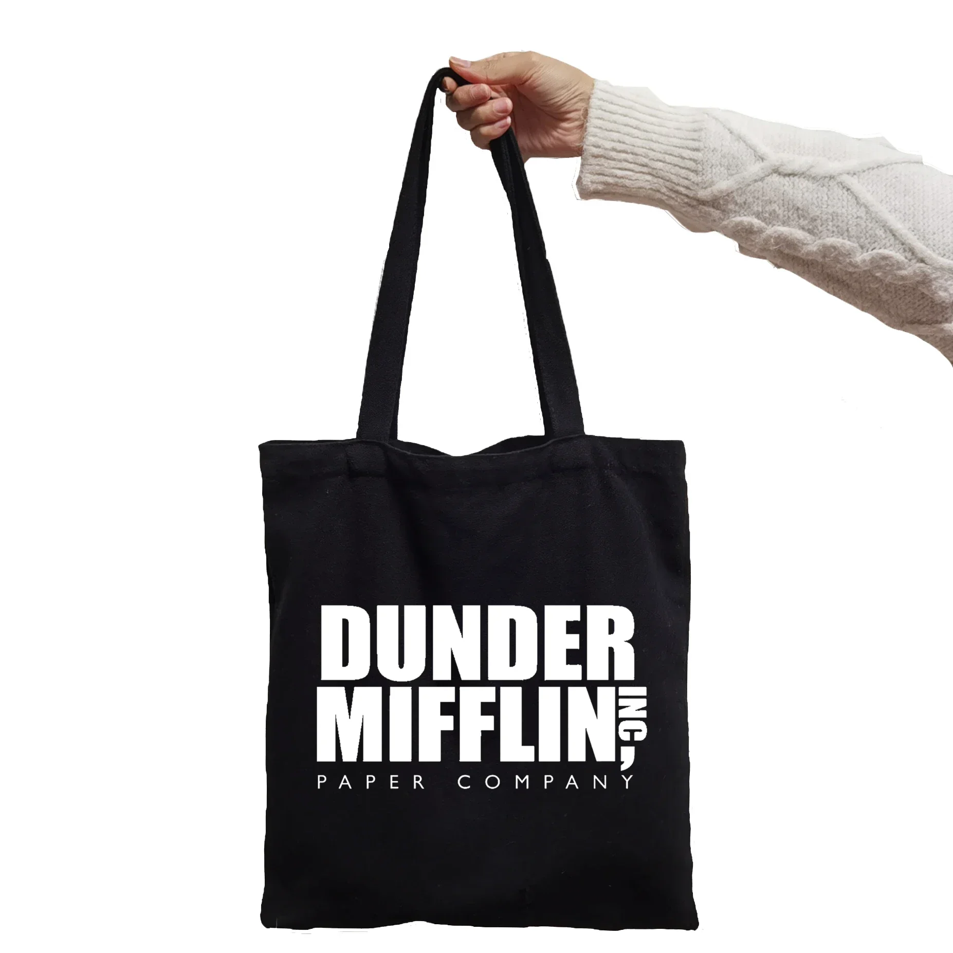 Women shopper shoulder bags Tote bag Bag The Office TV Show Dunder Mifflin Paper Company Print Cool Shopper Bag Shopper White