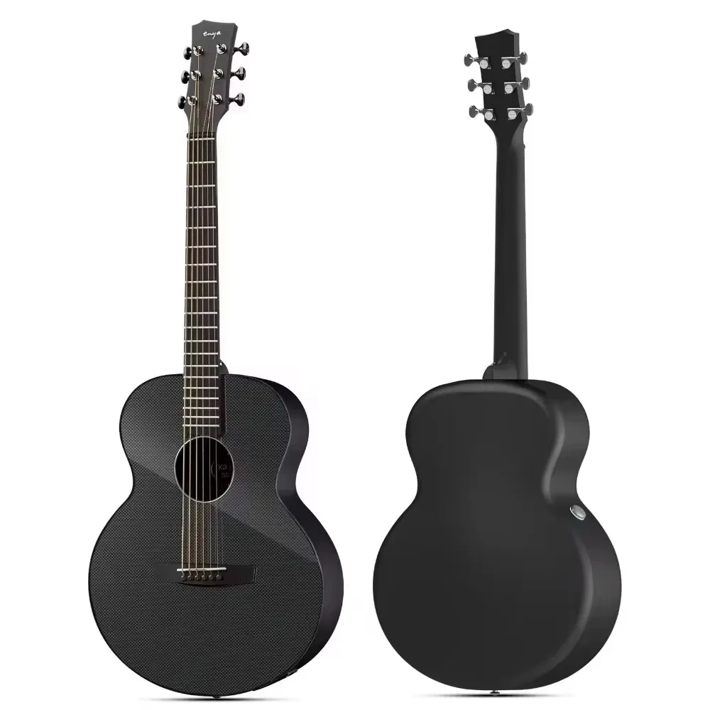 Enya X3 Pro  Acoustic Electric Guitar Carbon Fiber Travel Guitar AcousticPlus Guitar Bundle with Gig Bag, Instrument Cable