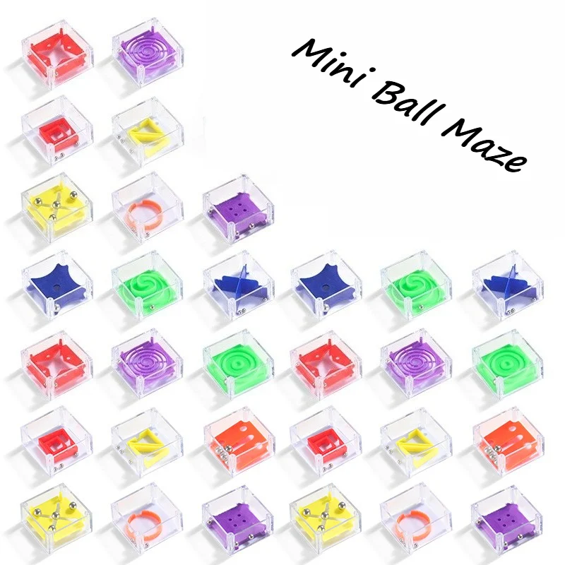 Mini labirinto a sfera creativo portatile stile casuale giocattoli antistress regalo di compleanno per ragazzi e ragazze giocattoli agitati 1 pz