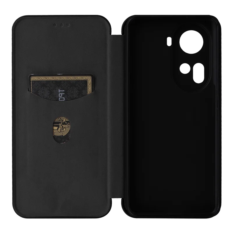 Suitable for OPPO Reno11 Global 5G Simple Carbon Fiber Self-Adhesive phone case OPPO Reno11 5G Flip Magnetic Wallet Case