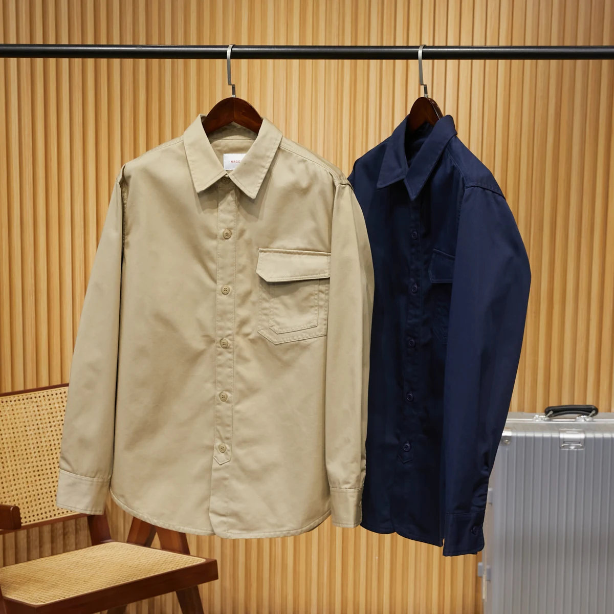 

Мужская рабочая одежда Sle Long Sve OZ Silhouette: повседневная рубашка-куртка из практичного материала, осенняя коллекция