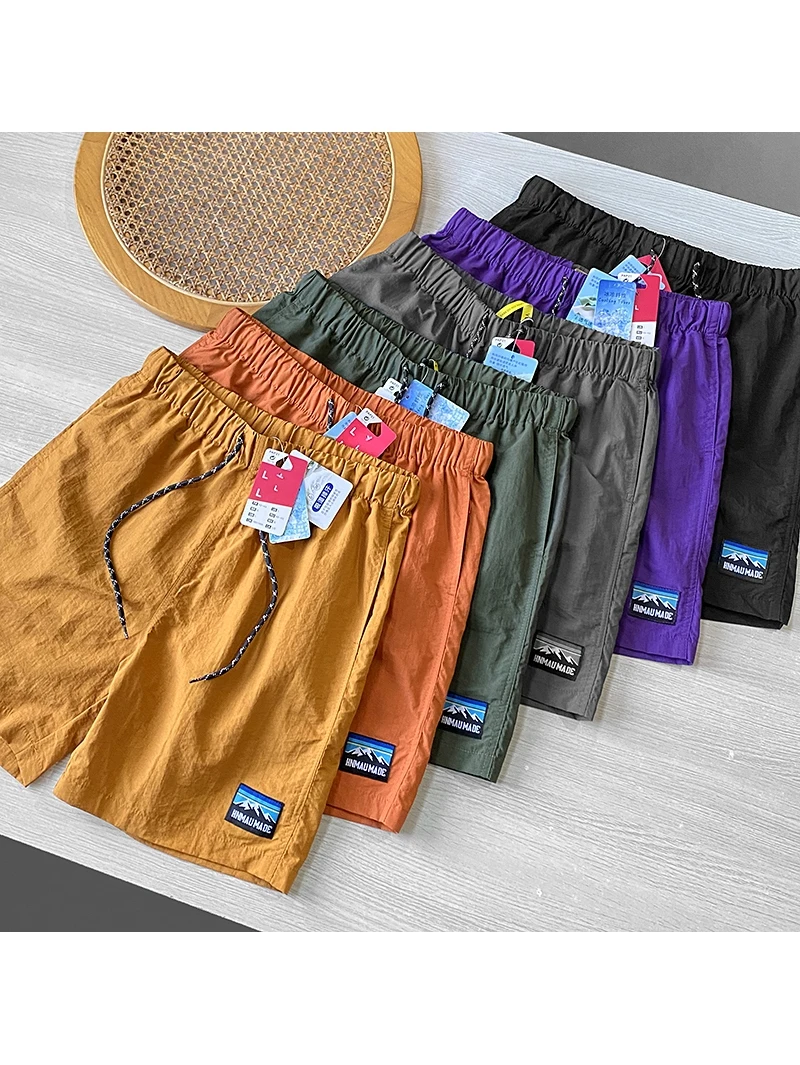 

Summer New Men's Loose Straight Leg Training orts Qui Dry Five-Quarter Length Fitn Running Beach Sports orts