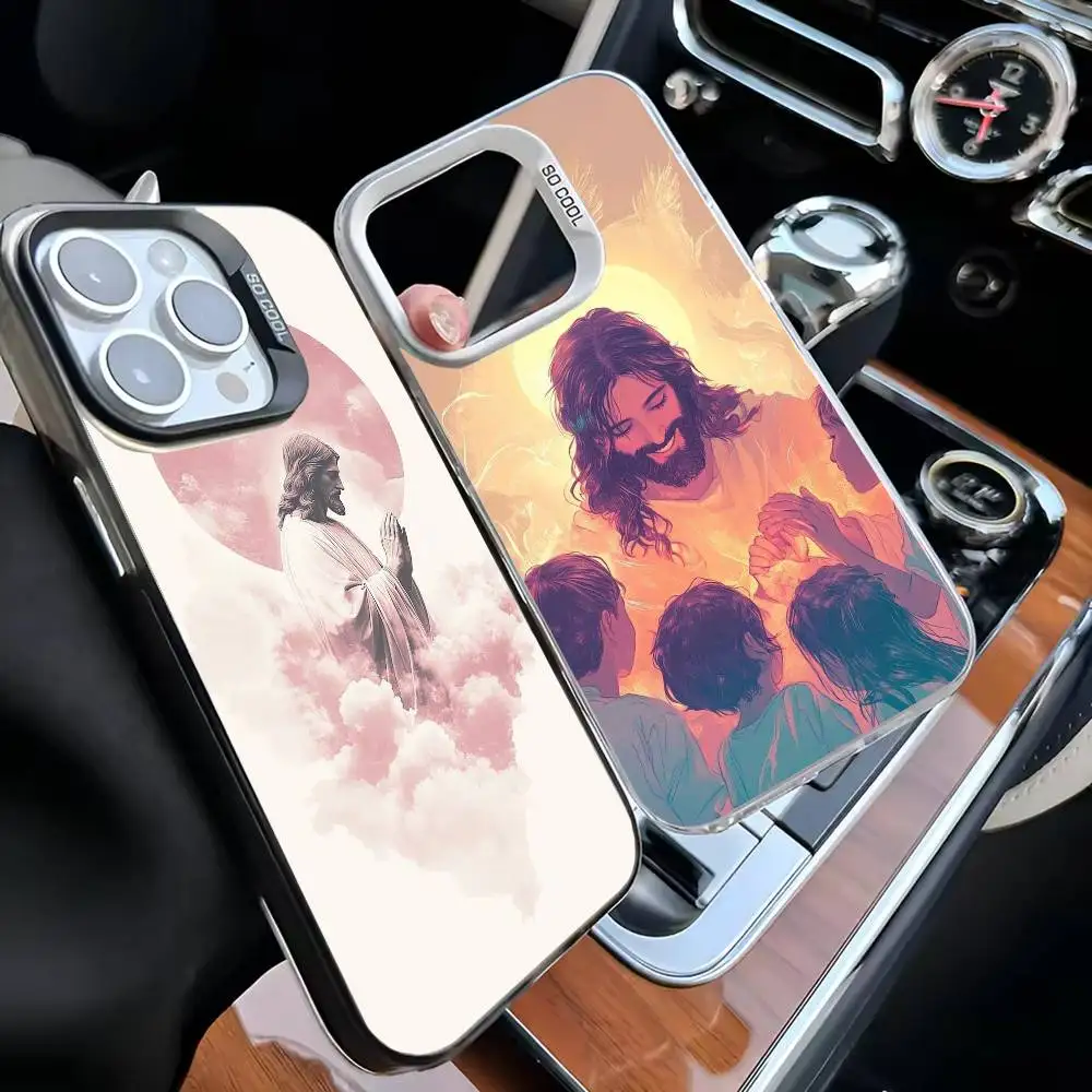 

God Jesus Pray Cover 1 Phone Case For iPhone17,16,15,14,13,12,11 Plus,Pro Max White Matte Shockproof Cover