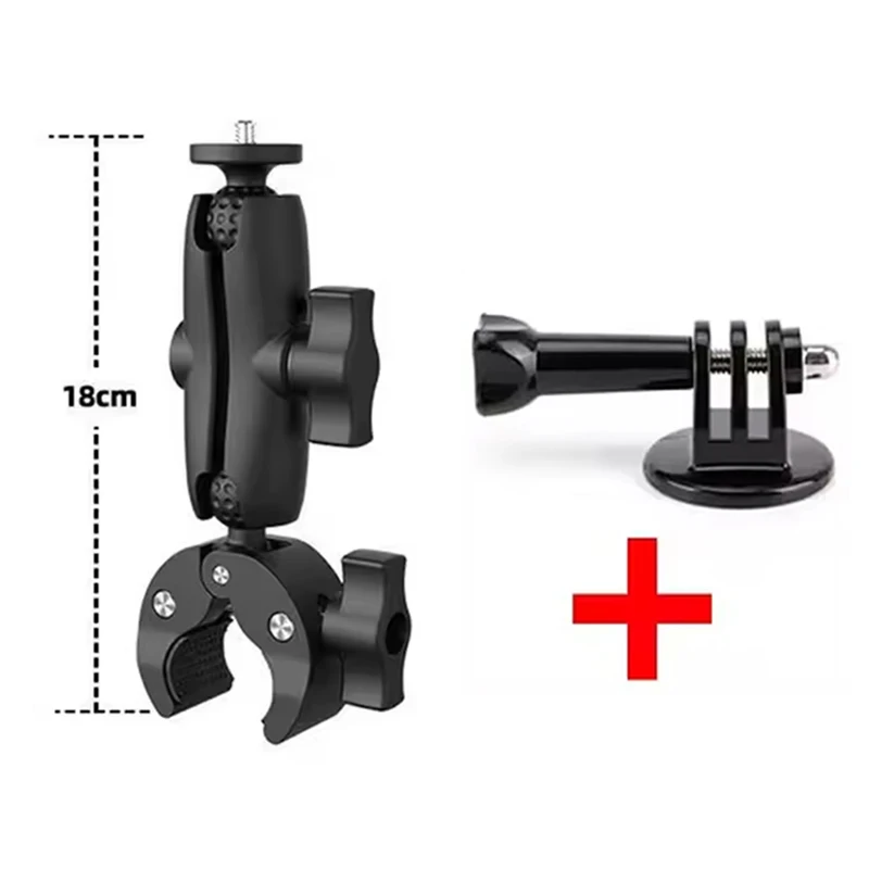 Radfahren Motorrad Clip Quick Release Magic Arm 360 ° Superklemme aus Aluminiumlegierung für Kamera GoPro Action Kamera