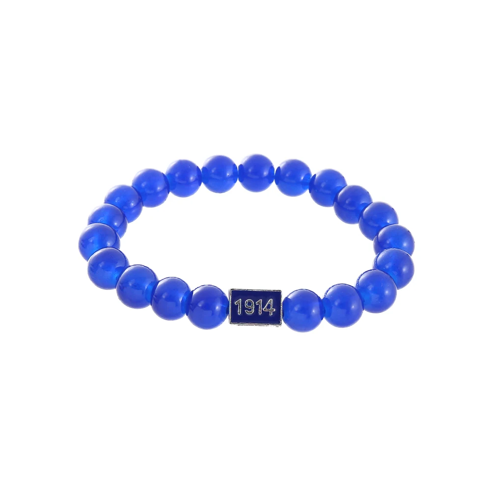 Pulseras de cuentas con letras griegas para hombres, joyería fina, servicio de la amistad, Est 1914, Phi Beta Sigma